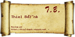 Thiel Bánk névjegykártya